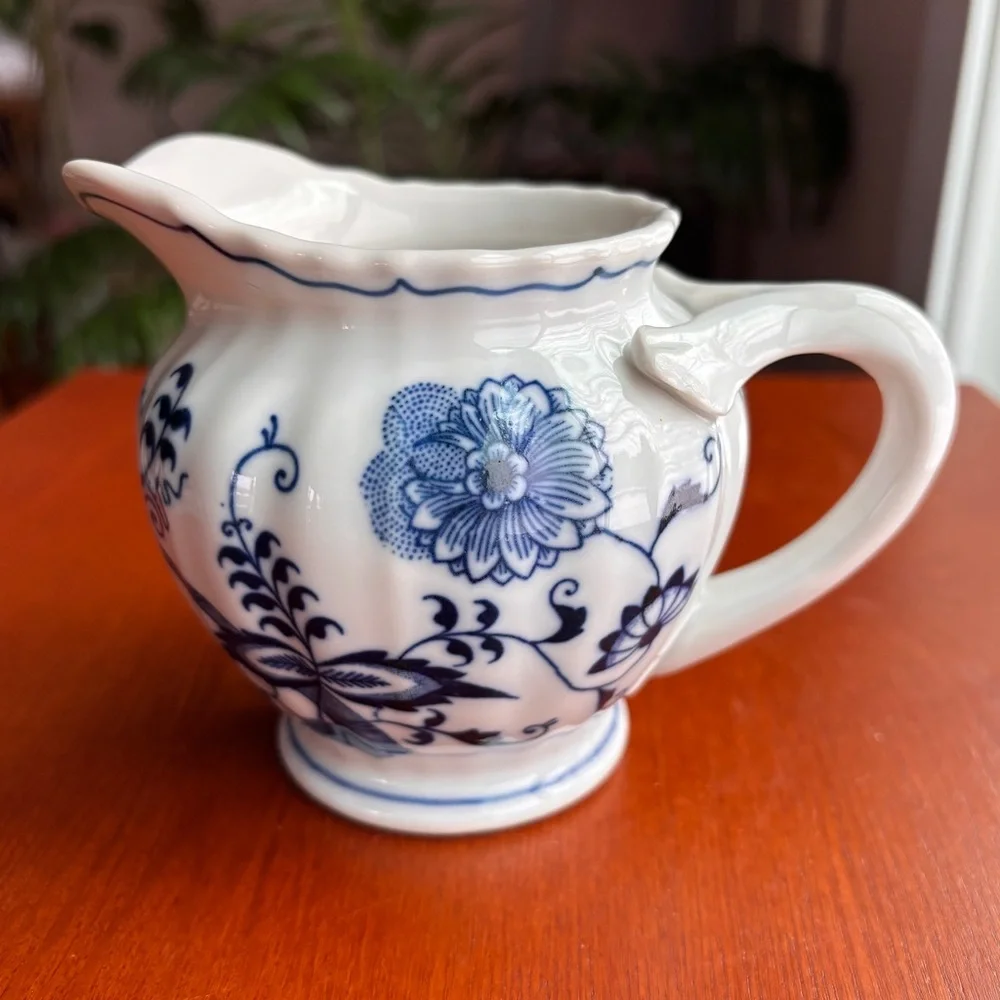 Blue Danube Creamer Sugar Set Vintage Porcelain Banner